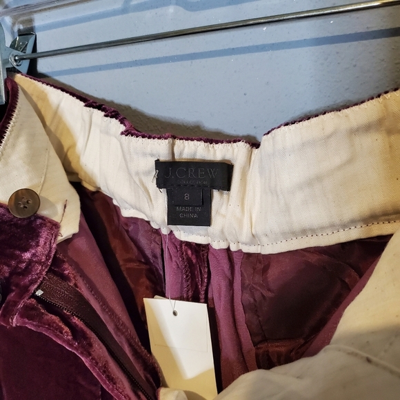NWT J Crew Brady Pant Velvet size 8 - Picture 9 of 10